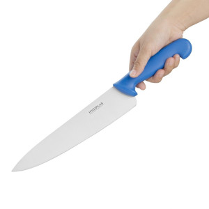 Virtuvinis peilis mėlynas, 25,5 cm ašmenys - Hygiplas - Fourniresto