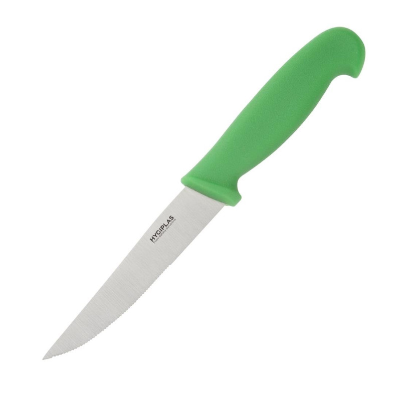 Vegetable Knife Green Toothed Blade 10 cm - Hygiplas - Fourniresto Vegetable Knife Green Toothed Blade 10 cm - Hygiplas - Fourniresto