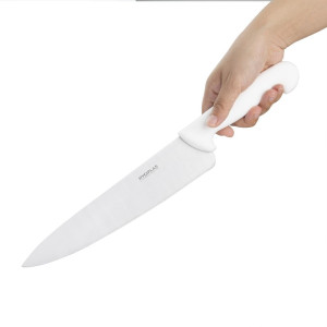 Virtuvės peilis, baltas, 25,5 cm ašmenys - Hygiplas - Fourniresto