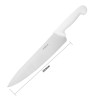 Virtuvės peilis, baltas, 25,5 cm ašmenys - Hygiplas - Fourniresto