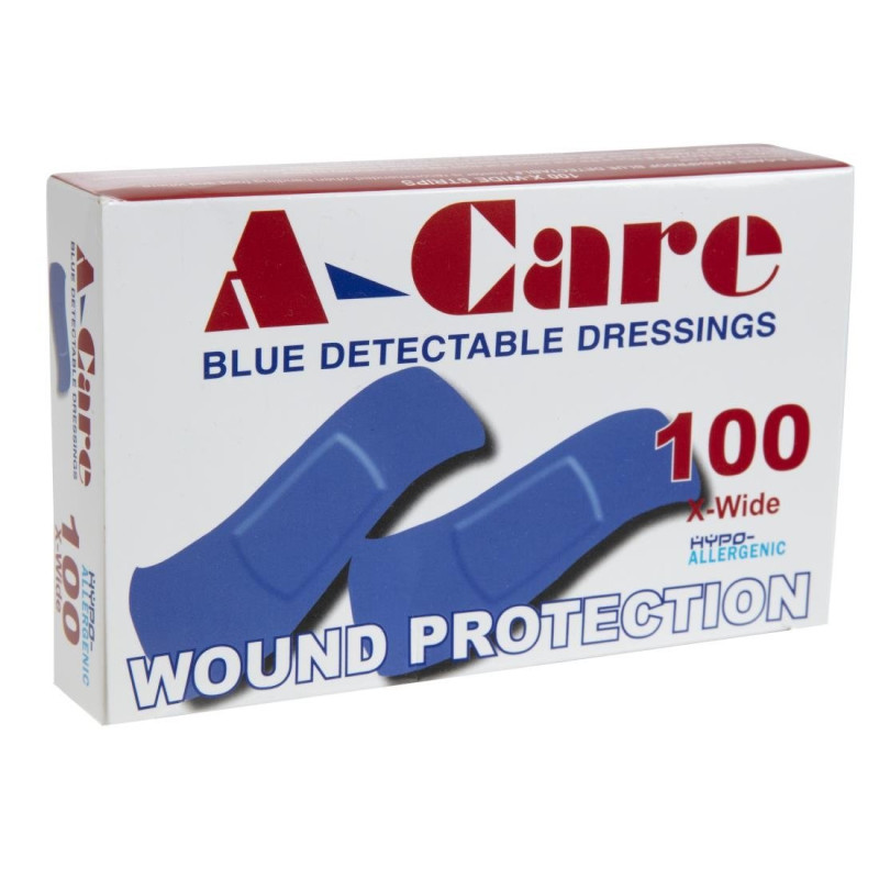 Standard Blue Plasters - 70 x 25 mm - Pack of 100 - FourniResto - Fourniresto Standard Blue Plasters - 70 x 25 mm - Pack of 100 - FourniResto - Fourniresto