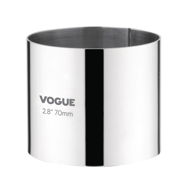 Apskritimas iš nerūdijančio plieno Ø 70 mm P 60 mm - Vogue - Fourniresto Apskritimas iš nerūdijančio plieno Ø 70 mm P 60 mm - Vogue - Fourniresto