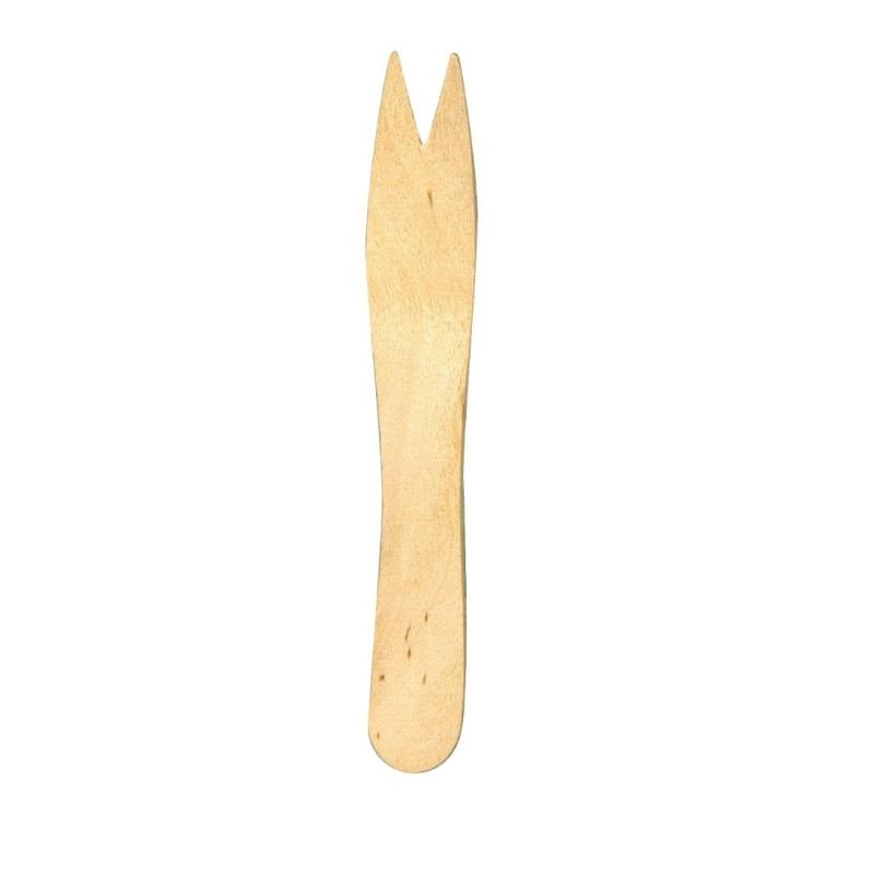 Biodegradable Wooden Fork 95 mm - Pack of 1000 - Fiesta Green - Fourniresto Biodegradable Wooden Fork 95 mm - Pack of 1000 - Fiesta Green - Fourniresto