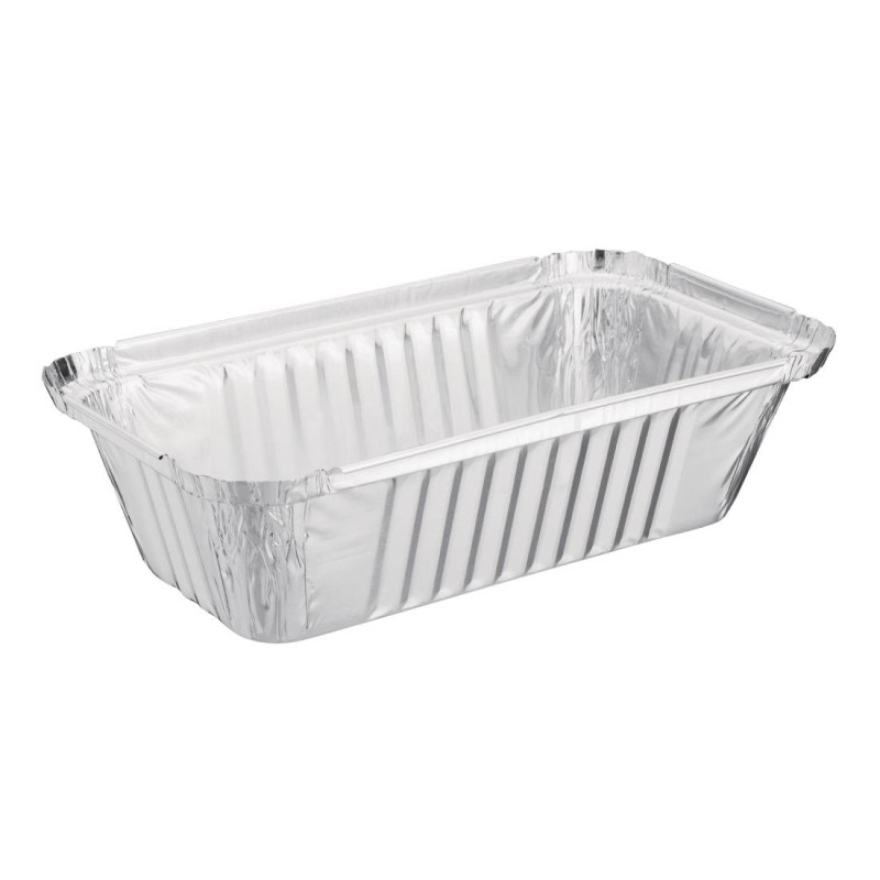 Large Rectangular Aluminum Tray - Set of 500 - Fiesta - Fourniresto Large Rectangular Aluminum Tray - Set of 500 - Fiesta - Fourniresto
