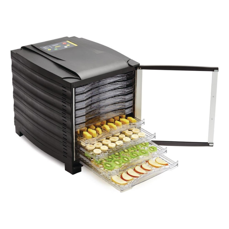 Déshydrateur 10 Plateaux avec Minuterie et Porte - Buffalo - Fourniresto Déshydrateur 10 Plateaux avec Minuterie et Porte - Buffalo - Fourniresto