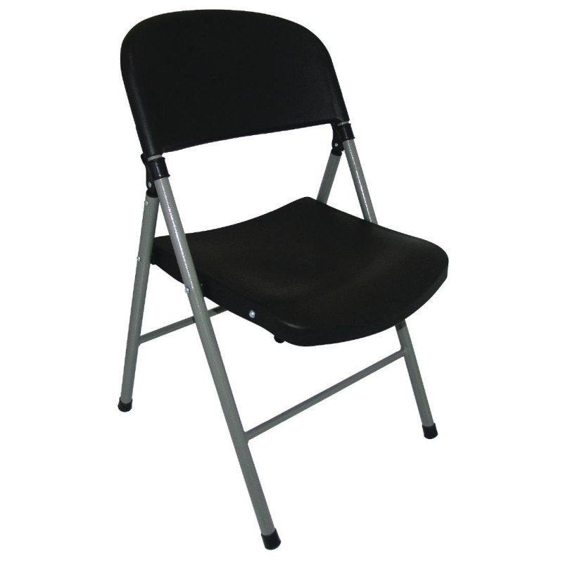 Chaise Pliante Noire Et Grises - Lot De 2 - Bolero - Fourniresto Chaise Pliante Noire Et Grises - Lot De 2 - Bolero - Fourniresto