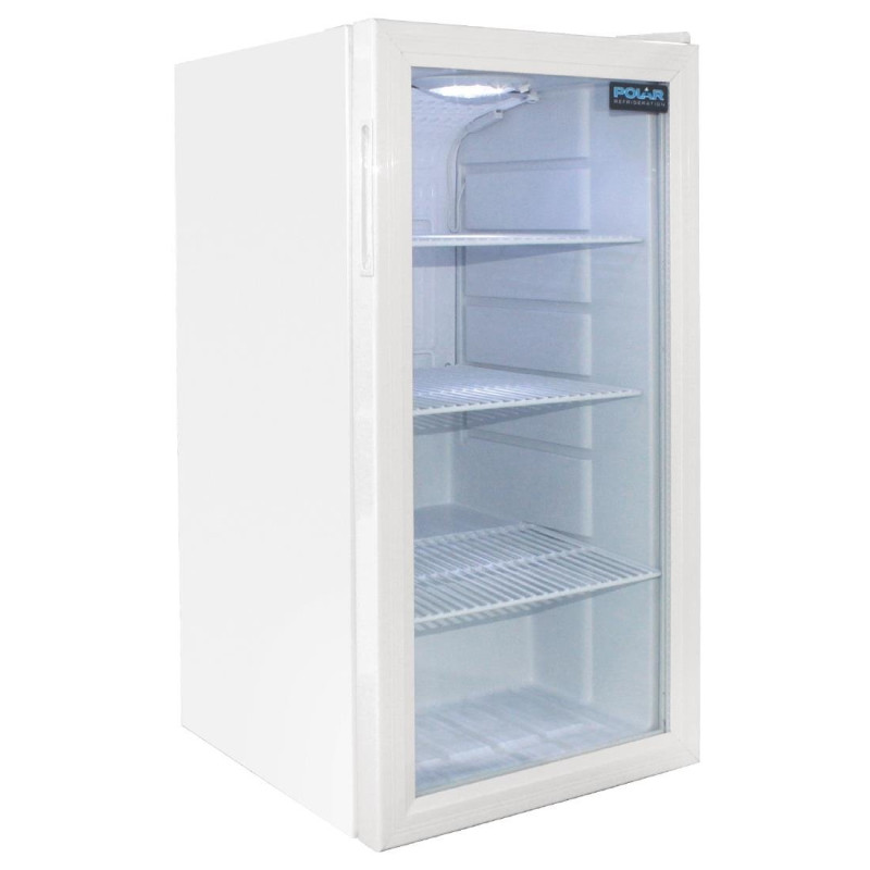 Balta vitrininė šaldytuvų vitrina su 1 durimis 88 l - Polar - Fourniresto Balta vitrininė šaldytuvų vitrina su 1 durimis 88 l - Polar - Fourniresto