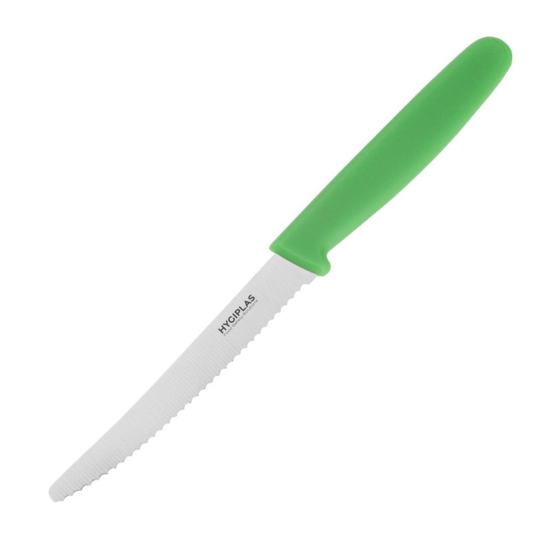 Green Tomato Knife Serrated Blade 10 cm - Hygiplas - Fourniresto Green Tomato Knife Serrated Blade 10 cm - Hygiplas - Fourniresto