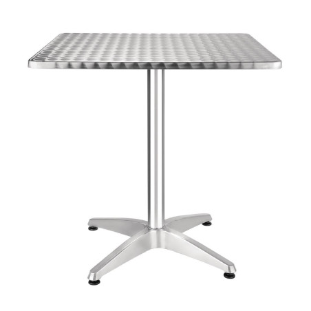 Kvadratinis nerūdijančio plieno bistrot staliukas - 700 x 700 mm - Bolero - Fourniresto