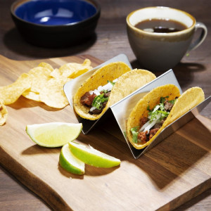 Palaikymas dviems Tacos iš nerūdijančio plieno - Olympia - Fourniresto
