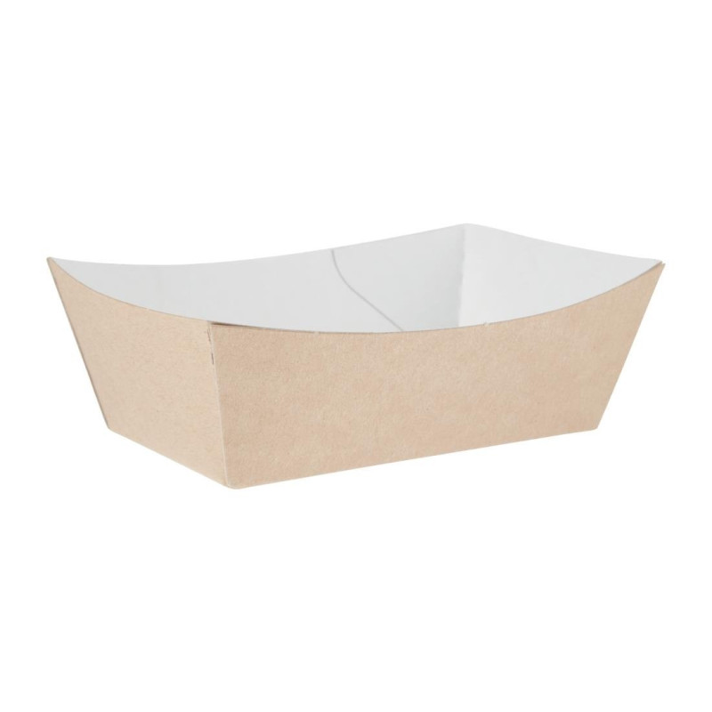 Petite Barquette Alimentaire en Kraft Compostable 87 x 124 mm - Lot de 500 - Colpac - Fourniresto Petite Barquette Alimentaire en Kraft Compostable 87 x 124 mm - Lot de 500 - Colpac - Fourniresto