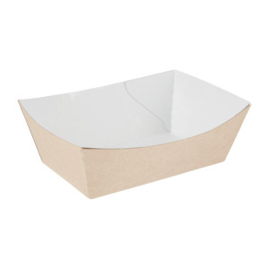 Mažas kompostuojamas maisto dėžutės iš krafto popieriaus 87 x 124 mm - 500 vnt. - Colpac - Fourniresto