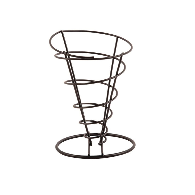 Black Conical Support for Fries Ø 115 mm - Olympia - Fourniresto Black Conical Support for Fries Ø 115 mm - Olympia - Fourniresto
