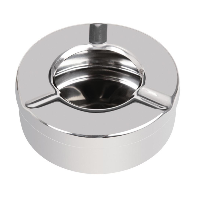 Stainless Steel Anti-Wind Ashtray Ø 90 mm - Set of 6 - Olympia - Fourniresto Stainless Steel Anti-Wind Ashtray Ø 90 mm - Set of 6 - Olympia - Fourniresto