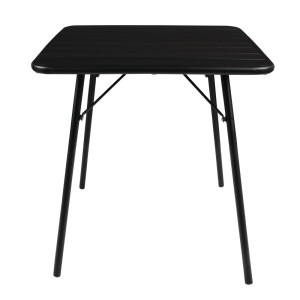 Kvadratinis juodas plieninis grotelis 700 x 700 mm - Bolero - Fourniresto