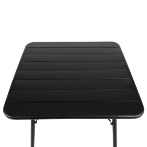 Kvadratinis juodas plieninis grotelis 700 x 700 mm - Bolero - Fourniresto