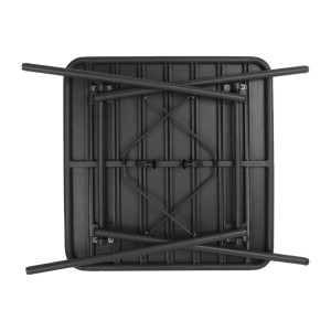 Kvadratinis juodas plieninis grotelis 700 x 700 mm - Bolero - Fourniresto