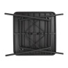 Kvadratinis juodas plieninis grotelis 700 x 700 mm - Bolero - Fourniresto