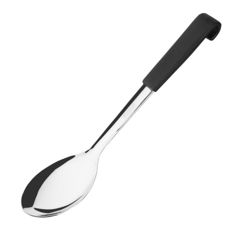 Patiekalų šaukštas su juodu rankenėliu iš nerūdijančio plieno 340 mm - Vogue - Fourniresto