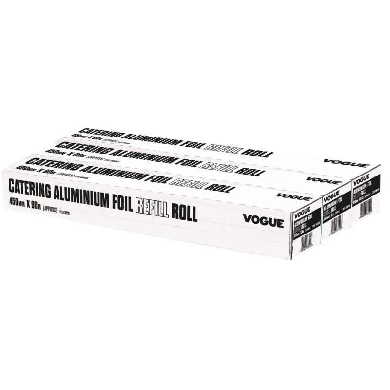 Rouleaux de Papier Aluminium pour Distributeur Wrap450 - Lot de 3 - Vogue - Fourniresto Rouleaux de Papier Aluminium pour Distributeur Wrap450 - Lot de 3 - Vogue - Fourniresto