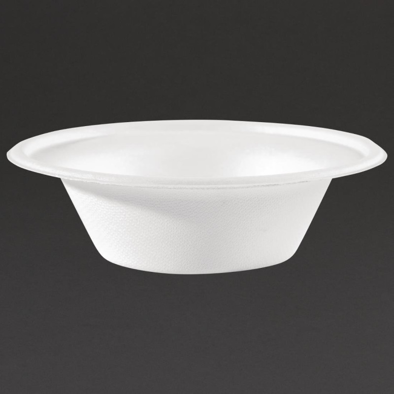 Compostable Bagasse Bowls 151mm - Pack of 50 - Fiesta Green - Fourniresto Compostable Bagasse Bowls 151mm - Pack of 50 - Fiesta Green - Fourniresto