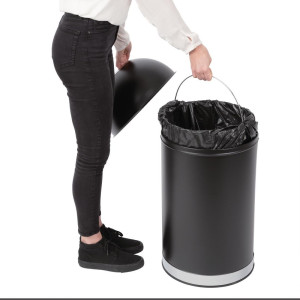Atvira juodo plieno Domo šiukšliadėžė 40 l - Bolero - Fourniresto