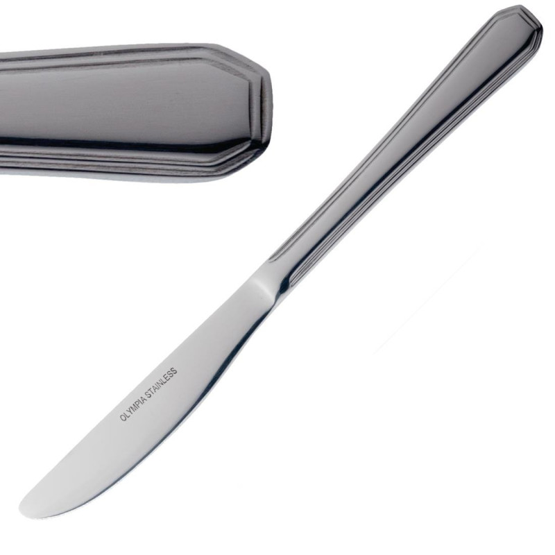 Couteau De Table Monaco En Inox - Lot De 12 - Olympia - Fourniresto Couteau De Table Monaco En Inox - Lot De 12 - Olympia - Fourniresto