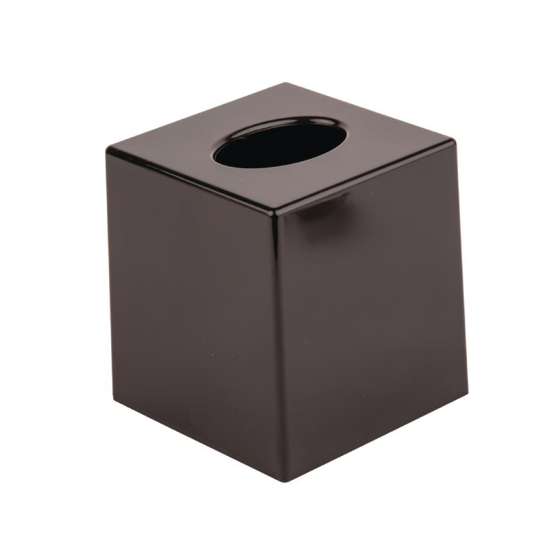 Boîte à Mouchoirs Carrée Noire en Plastique - Bolero - Fourniresto Boîte à Mouchoirs Carrée Noire en Plastique - Bolero - Fourniresto