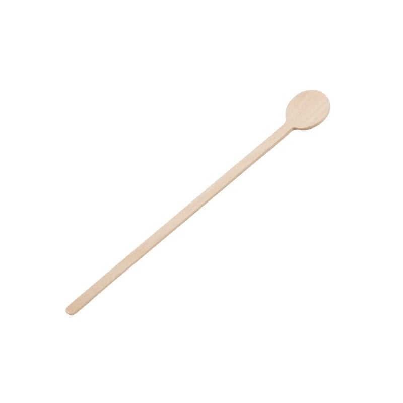 Biodegradable Wooden Cocktail Stirrers 150mm - Pack of 100 - Fiesta Green - Fourniresto Biodegradable Wooden Cocktail Stirrers 150mm - Pack of 100 - Fiesta Green - Fourniresto