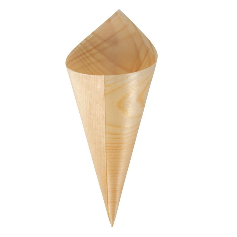 Biodegradable Poplar Cones Ø 75mm - Pack of 100 - Fiesta Green - Fourniresto Biodegradable Poplar Cones Ø 75mm - Pack of 100 - Fiesta Green - Fourniresto