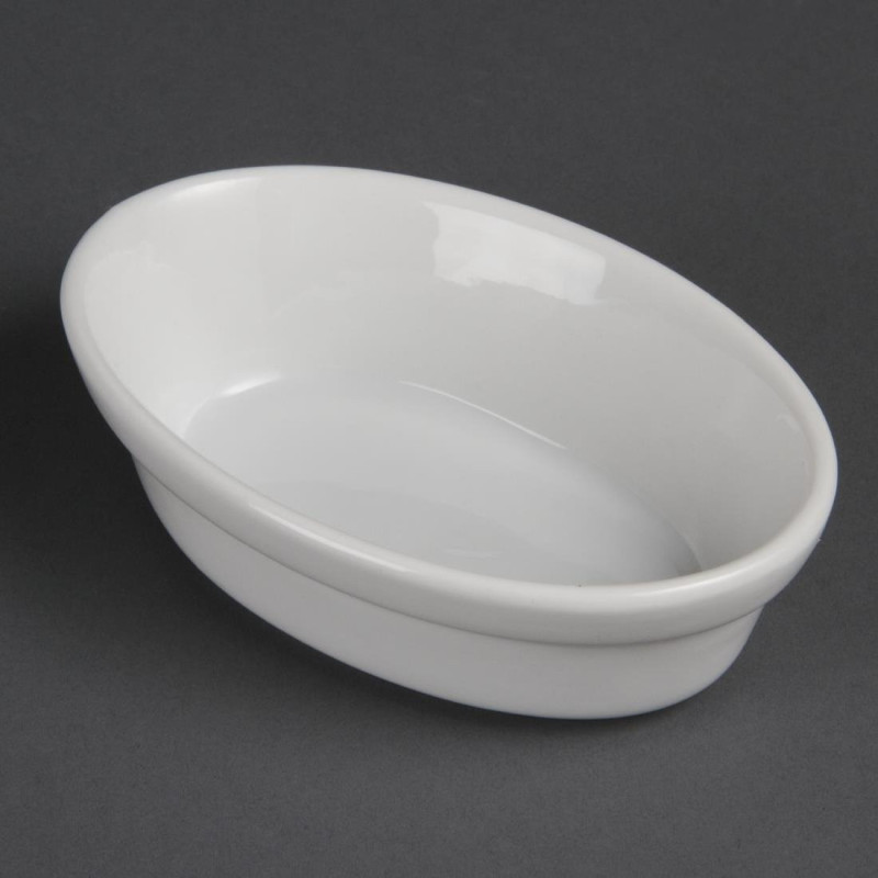 Balti ovalūs patiekalai 145 x 104 mm - 6 vnt. - Olympia - Fourniresto Balti ovalūs patiekalai 145 x 104 mm - 6 vnt. - Olympia - Fourniresto