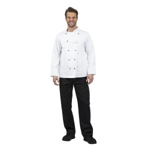 Virtuvės kombinezonas Chicago su ilgomis rankovėmis, baltas, dydis L - Whites Chefs Clothing - Fourniresto