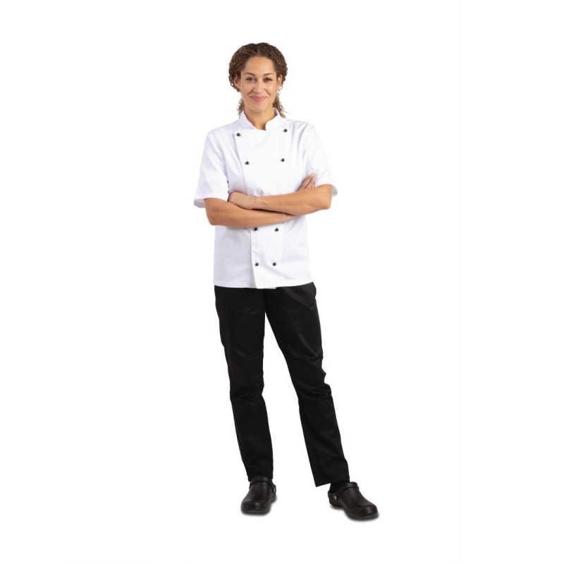 Veste De Cuisine Mixte Chicago Manches Courtes Blanche Taille Xl - Whites Chefs Clothing - Fourniresto Veste De Cuisine Mixte Chicago Manches Courtes Blanche Taille Xl - Whites Chefs Clothing - Fourniresto