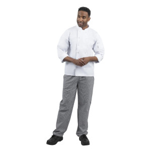 Vegas mišrių juodų ir baltų mažų langelių virtuvinių kelnės dydžio XL - Whites Chefs Clothing - Fourniresto