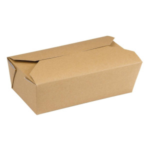 Cartons Alimentaires Rectangulaires Kraft - 985ml - Lot de 250 - Colpac
