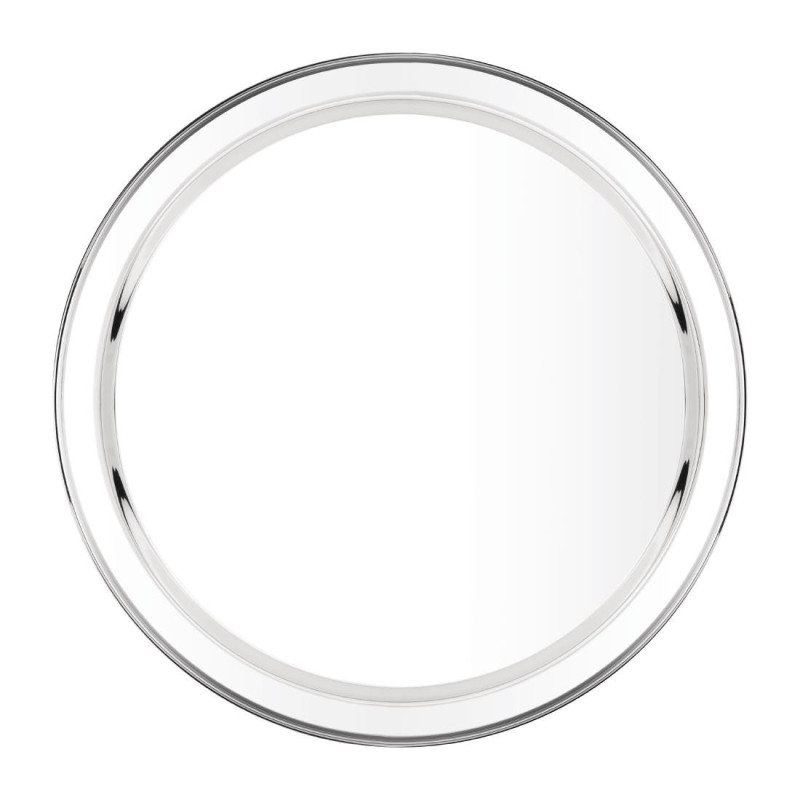 Round Stainless Steel Serving Tray Ø 405mm - Olympia - Fourniresto Round Stainless Steel Serving Tray Ø 405mm - Olympia - Fourniresto