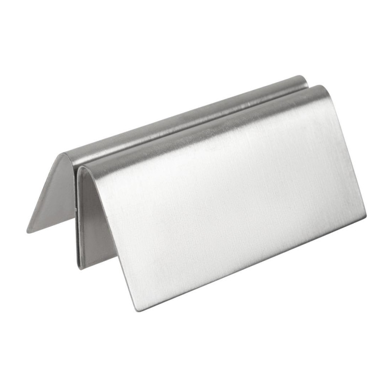 Triangular Stainless Steel Menu Holder - Olympia - Fourniresto Triangular Stainless Steel Menu Holder - Olympia - Fourniresto