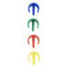 Manche Clipex su spalvotais kodais - L 1370mm - Jantex