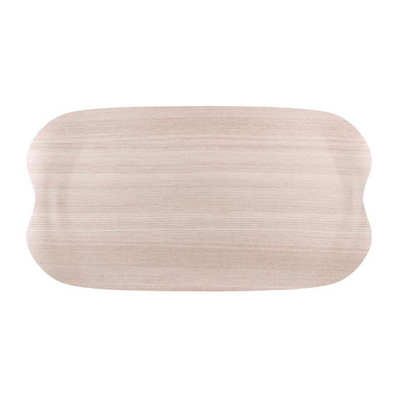 Wave Service Tray 43x23cm Light Wood Veined - Roltex - Fourniresto Wave Service Tray 43x23cm Light Wood Veined - Roltex - Fourniresto
