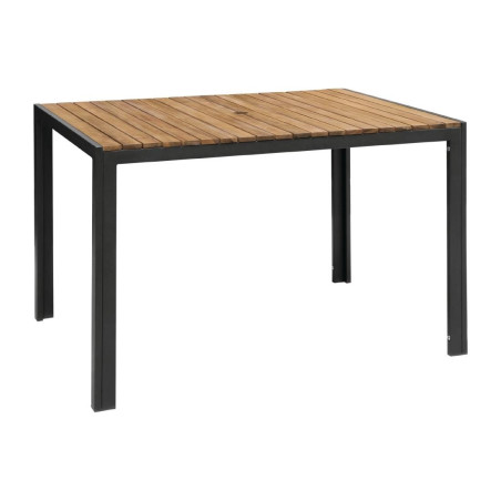 Stalas stačiakampis iš plieno ir akacijos - 120 cm - Bolero - Fourniresto