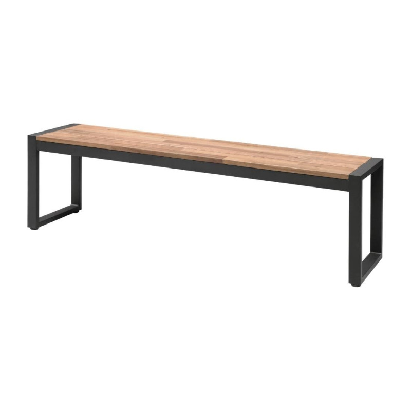 Pramoniniai plieniniai ir akacijų mediniai suolai 160 cm - 2 vnt. - Bolero - Fourniresto Pramoniniai plieniniai ir akacijų mediniai suolai 160 cm - 2 vnt. - Bolero - Fourniresto