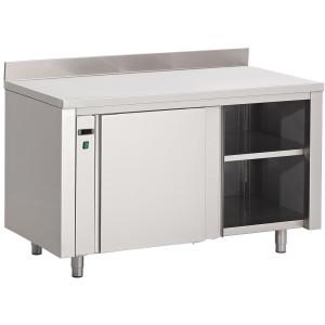 Nerūdijančio plieno šildymo spinta su atlošu - L 2000 x P 700mm - Gastro M