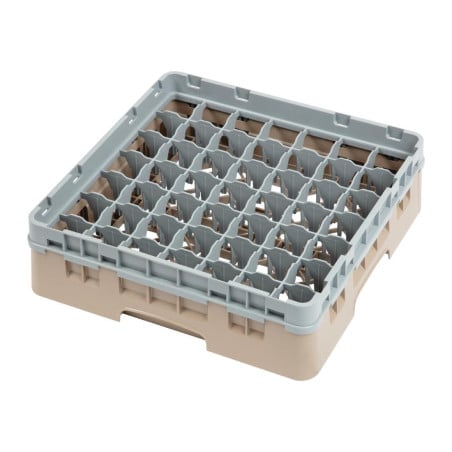 Stiklinių dėklas su 49 skyriais, beždžionėlio spalvos - I 500 x G 500 mm - Cambro
