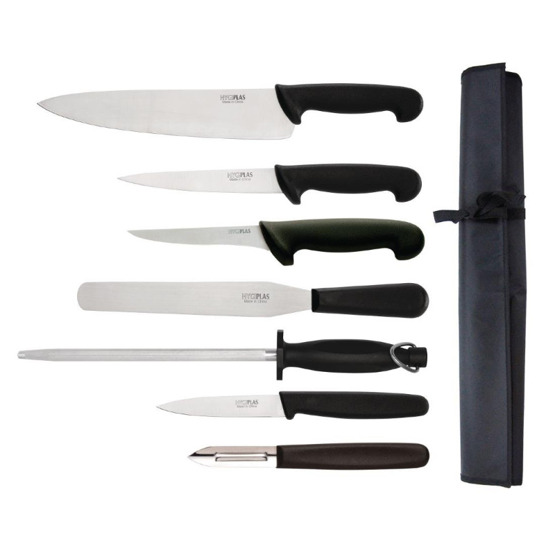 Ensemble de Couteaux Pour Débutants avec Couteau De Cuisinier 265mm - Hygiplas Ensemble de Couteaux Pour Débutants avec Couteau De Cuisinier 265mm - Hygiplas