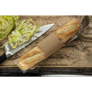 Pakavimo maišeliai Baguette Kraft perdirbami su segtuku - 500 vnt. - Colpac