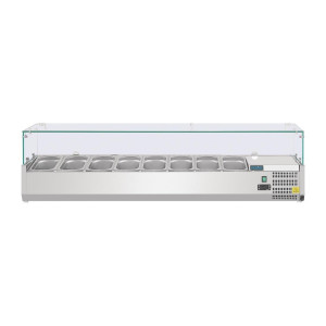 Šaldytuvas su ingredientų vitrina - 8 X GN 1/4 - Polar - Fourniresto