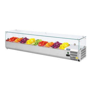 Šaldytuvas su ingredientų vitrina - 9 GN 1/3 talpos - Polar - Fourniresto