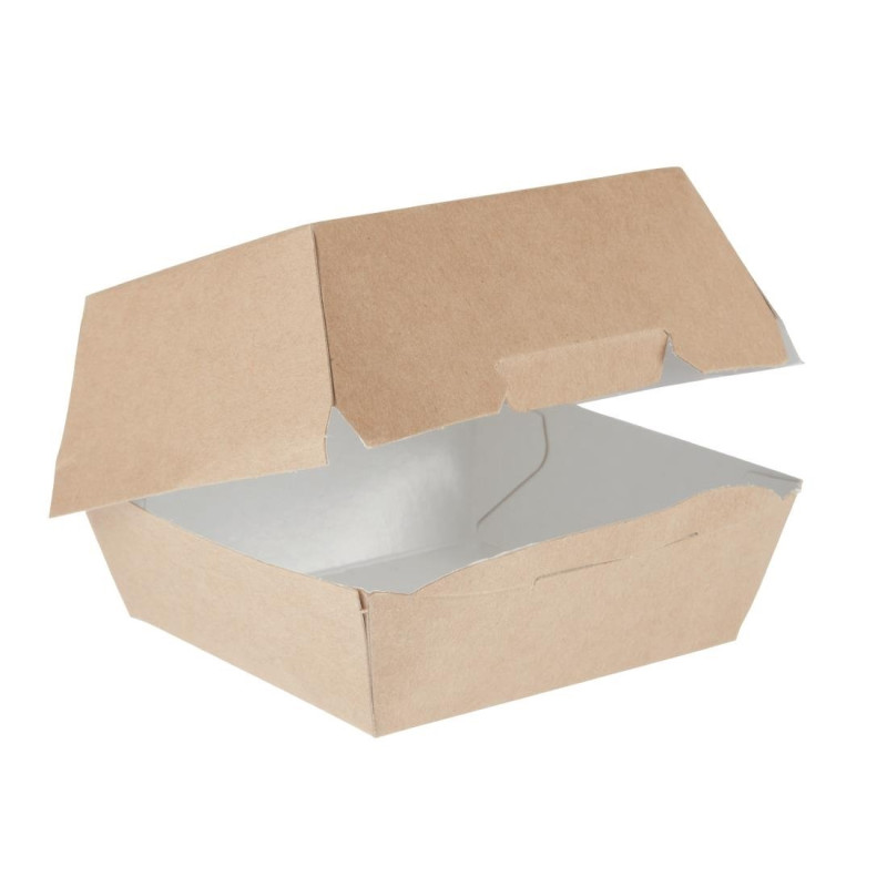 Boîtes Burger Kraft Compostables Standards - L 108mm - Lot de 250 - Colpac Boîtes Burger Kraft Compostables Standards - L 108mm - Lot de 250 - Colpac