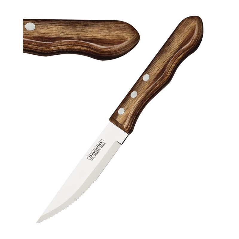 Couteaux À Steak Tramontina Jumbo en Inox - Lot De 4 - FourniResto Couteaux À Steak Tramontina Jumbo en Inox - Lot De 4 - FourniResto