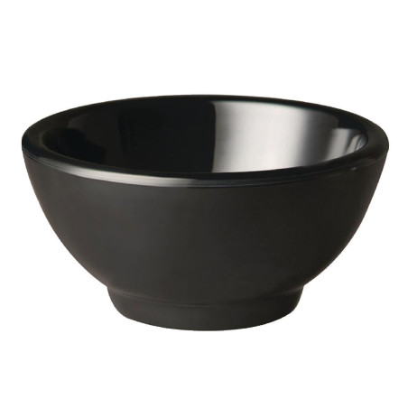 Apskritas tamsiai juodas melamininis dubuo - Ø130 mm - APS - Fourniresto